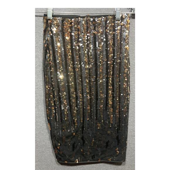 Marciano Womens Sequined Evening Cocktail Party Black 2 Piece Skirt Set Size XS - Picture 9 of 16